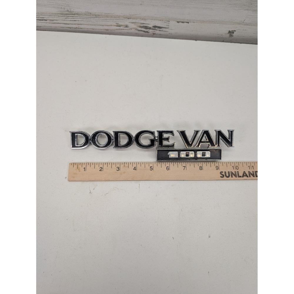 Dodge Van Emblem 100 Silver OEM Metal‎ Badge 18700 Pentastar Vintage Emblem